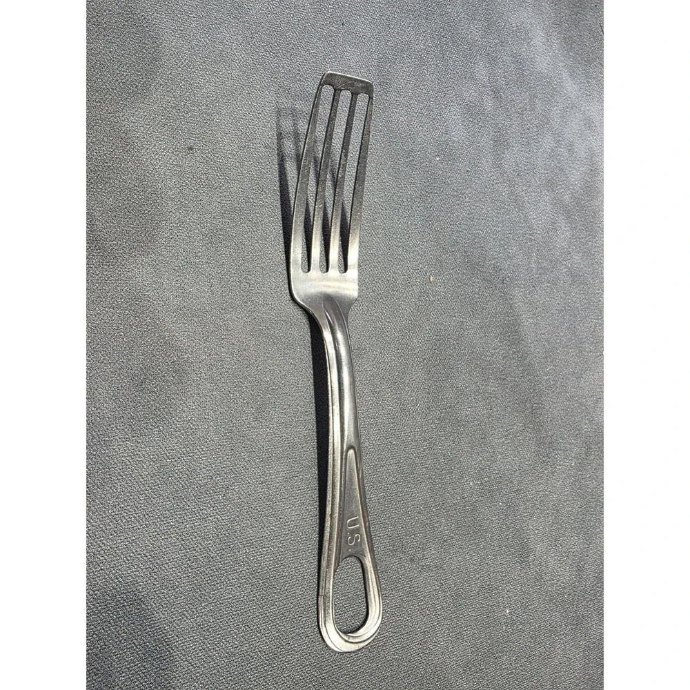 Vintage US Military Stainless Steel Mess Kit Fork US Stamped Field Gear Flatware